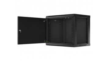 Lanberg | Rack cabinet 19" wall-mount 9U/600x450 for self-assembly with metal door (flat pack) | WF01-6409-00B | Black