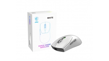 MSI Gaming Mouse | FORGE GM340 WIRELESS | Wireless | 2.4 GHz, Bluetooth, USB | White
