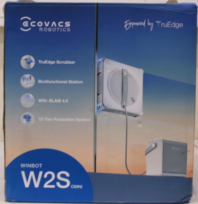 SALE OUT. | Ecovacs Window Cleaning Robot | WINBOT W2S OMNI | Corded | 8000 Pa | White | DAMAGED PACKAGING AND PAINT, MISSING CLEANING BOTTLE. ITEM AND PARTS ARE SCRATCHED, DIRTY