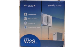 SALE OUT. | Ecovacs Window Cleaning Robot | WINBOT W2S OMNI | Corded | 8000 Pa | White | DAMAGED PACKAGING AND PAINT, MISSING CLEANING BOTTLE. ITEM AND PARTS ARE SCRATCHED, DIRTY