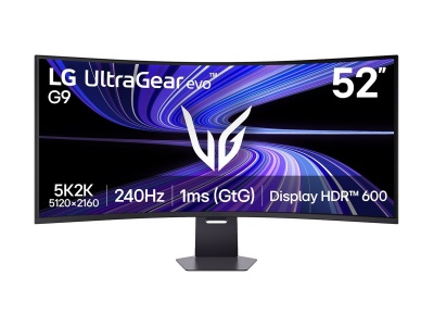 LG UltraGear evo G9 52G930B-B | 52 " | VA | WUHD | 21:9 | 240 Hz | 1 ms | 5120 x 2160 pixels | 400 cd/m² | Black