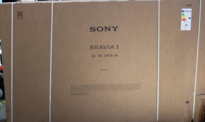 SALE OUT. Sony K85S35BP Bravia 3 85" (215cm) 4K Ultra HD Smart Google D-LED TV | SALE OUT. Sony | TV | K85S35BP Bravia 3 | 85 | Smart TV | Google TV | 4K UHD | DAMAGED PACKAGING