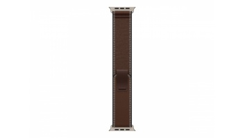 APPLE 49mm Dark Umber Trail Loop - M/L - Natural Titanium Finish | Apple