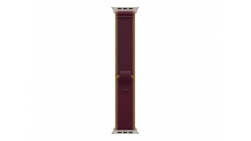 APPLE 49mm Burgundy Trail Loop - S/M - Natural Titanium Finish