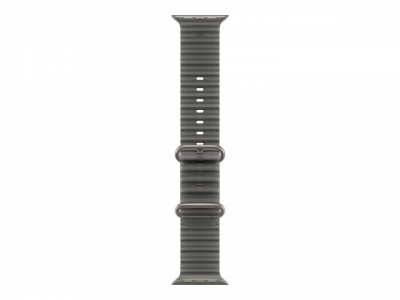 APPLE 49mm Translucent Black Ocean Band - Natural Titanium Finish