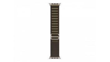 APPLE 49mm Dark Olive Alpine Loop - Medium - Natural Titanium Finish | Apple