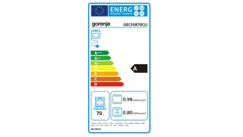 Gorenje | Cooker | GECS5B70CLI | Hob type Vitroceramic | Oven type Electric | Beige | Width 50 cm | Depth 59.4 cm | Energy efficiency class A | 70 L