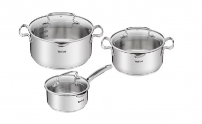 TEFAL | Cookware set | G719S674 Duetto+ | Stainless steel | Dishwasher proof | Lid included | Stainless steel