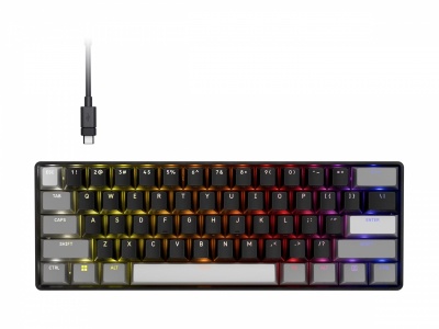 CORSAIR CLIPPER PRO MINI 60 Hall Effect Gaming Keyboard, Backlit RGB LED, CORSAIR MGX Core, Black PBT DS Keycaps | Corsair
