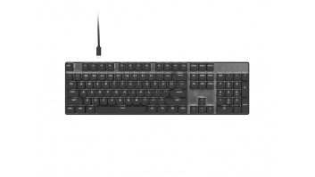 Natec Amberjack | Keyboard | Wired | US | Linear | White backlight, Hot-swappable switches, Anti-ghosting, Built-in memory, Macro recording | Black/Gray