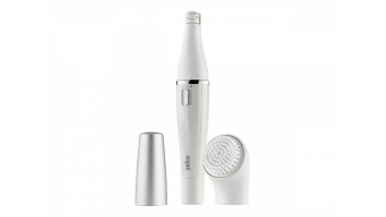 Braun Face Facial Epilator and Brush | SE810 | Number of power levels 1 | Wet & Dry | White/Silver