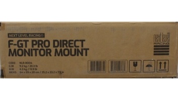 SALE OUT. Next Level F-GT Pro Direct Monitor Mount | Next Level Racing F-GT Pro Direct Monitor Mount | 27-57 " | Maximum weight (capacity) 50 kg | SCRATCHED, DAMAGED PAINT AND MANUAL, MOUNTING MARKS, MISSING SCREWS AND WASHERS (M5 16MM) | Black