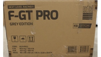 SALE OUT. | F-GT Pro Formula and GT Grey Edition | Racing Simulator Cockpit | Steel | Grey | DAMAGED PACKAGING AND MANUAL, SCRATCHED, MOUNTING MARKS, MISSING SCREWS (M6 16MM, M8 80MM), WASHERS (M6) AND ALLEN KEYS (4, 5, 6MM) | 24 month(s)