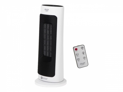 Adler | Tower Fan Heater with Timer | AD 7738 | Ceramic | 2000 W | Number of power levels 2 | Suitable for rooms up to 25 m² | White