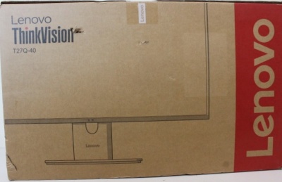 SALE OUT. Lenovo ThinkVision T27Q-40 27 2560x1440/HDMI/3Y Warranty | SALE OUT. Lenovo | T27Q-40 | 27 " | IPS | 16:9 | 120 Hz | 6 ms | 2560 x 1440 pixels | 350 cd/m² | HDMI ports quantity 1 | Eclipse Black | Warranty 36 month(s) | DAMAGED PACKAGING