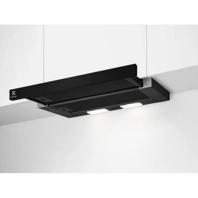 Electrolux tvaika nosūcējs, izvelkams, 60 cm, melns