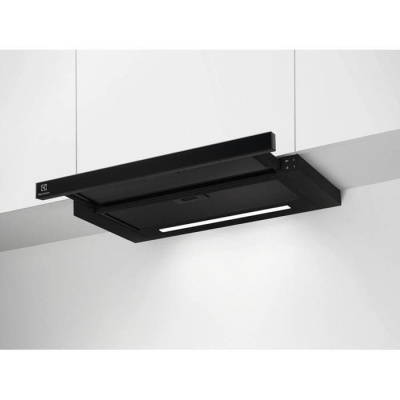 Akcija! Electrolux tvaika nosūcējs, izvelkams, 60 cm, melns