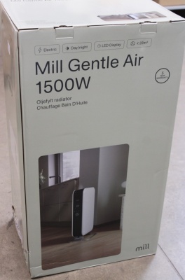SALE OUT. Mill AB-H1500DN 1500W Oil Filled Radiator, White | Mill | Heater | AB-H1500DN | Oil Filled Radiator | 1500 W | Number of power levels 3 | Suitable for rooms up to 16-24 m² | White | DAMAGED PACKAGING