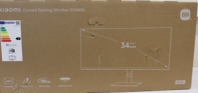 SALE OUT. Xiaomi | G34WQi | 34 " | WQHD | 21:9 | 180 Hz | 1 ms | 3440 x 1440 pixels | 350 cd/m² | HDMI ports quantity 2 | Black | Warranty 24 month(s) | DAMAGED PACKAGING
