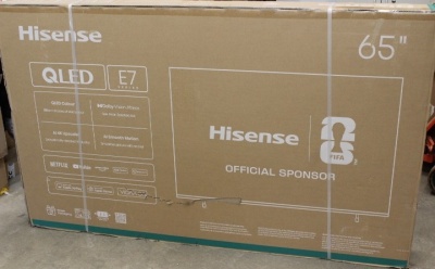 SALE OUT. Hisense 65E7Q 65" (164 cm) UHD QLED Smart TV | SALE OUT. Hisense UHD QLED Smart TV | 65E7Q | 65" | Smart TV | VIDAA OS | UHD | Black | DAMAGED PACKAGING