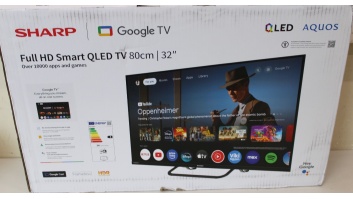 SALE OUT. Sharp 32HF3865E 32" (81cm) QLED Full HD Google TV | SALE OUT. | Sharp 32HF3865E | 32 | Smart TV | Google TV | DAMAGED PACKAGING