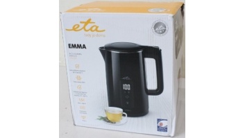 SALE OUT. ETA ETA559590010 Emma Electric kettle, 1.5 L, White | SALE OUT. | ETA Kettle | ETA559590010 Emma | Electric | 2200 W | 1.5 L | Stainless steel | 360° rotational base | White | DAMAGED PACKAGING
