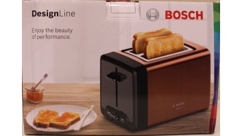 SALE OUT. Bosch TAT4P429 DesignLine Toaster, 970 W, 2 slots, Copper | SALE OUT. | Bosch DesignLine Toaster | TAT4P429 | Power 970 W | Number of slots 2 | Housing material Stainless Steel | Copper/Black | DAMAGED PACKAGING