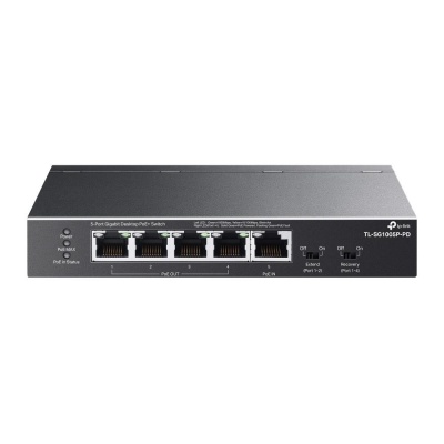 Switch|TP-LINK|TL-SG1005P-PD|Desktop/pedestal|5x10Base-T / 100Base-TX / 1000Base-T|PoE+ ports 5|TL-SG1005P-PD