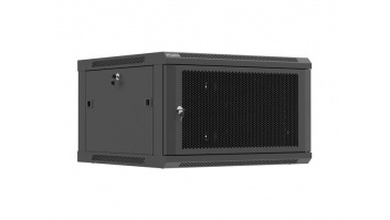 Lanberg Wall mounted installation cabinet 19" 6U 600X600 | WF01-6606-23B | Black