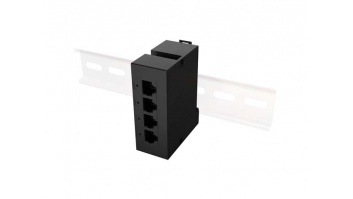 Lanberg | Switch PoE Extender 1xIn 3xOut Gigabit Ethernet Din Rail BT 90W metal clips | DIN-GE4-BT-90W