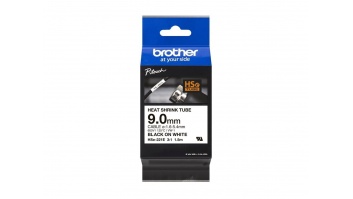 Brother | Heat shrink tube tape HSe-221E | Black on White