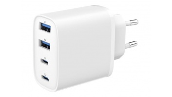 Gembird 4-port 40 W GaN USB PowerDelivery fast charger, White | TA-UC-2A2C-PD40-01-W | 2 x 4 pin USB Type A, 2 x 24 pin USB-C