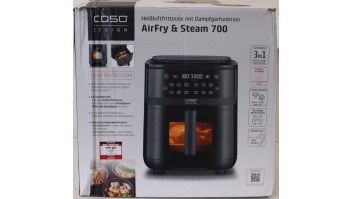 SALE OUT. Caso Steam & AirFry 700 Air fryer with Steam function, 1700 W, Capacity 7 L, Black | Caso | Air Fryer with Steam Function | Steam and AirFry 700 | Power 1700 W | Capacity 7 L | Black | DAMAGED PACKAGING, MISSING INNER PACKAGING, SCRATCHED, DIRTY