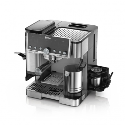 NINJA | Coffee Maker | ES701EU Luxe Café Pro | Pump pressure 9 bar | Built-in milk frother | Ground | 1650 W | Black/Stainless Steel