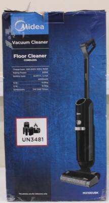 SALE OUT. | Midea Cordless Vacuum Cleaner | X10 Wet and Dry | 220 W | 22.2 V | Operating time (max) 35 min | Black | Warranty 24 month(s) | DAMAGED PACKAGING AND PAINT, MISSING INNER PACKAGING AND MANUAL, SCRATCHED, DIRTY