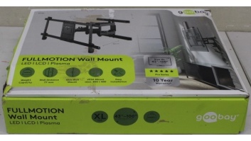 SALE OUT. Goobay TV wall mount Pro FULLMOTION (XL), Black | Goobay Wall mount | TV wall mount Pro FULLMOTION, XL | 43-100 " | Maximum weight (capacity) 60 kg | DAMAGED PACKAGING AND TEMPLATE, SCRATCHED | Black