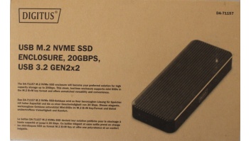 SALE OUT. | Digitus USB M.2 hard disk enclosure, SSD, external, NVMe, 20Gbps, USB 3.2 Gen2x2 | DA-71157 | DEMO