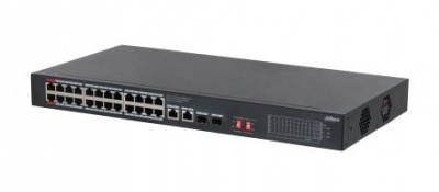 Switch|DAHUA|S3228-24GT-375|Switch type Unmanaged|Switch layer L2|Rack mounting Yes|26xRJ-45 ports|RJ-45 Ports Type Gigabit Ethernet (10/100/1000)|Power over Ethernet (PoE) Yes|24xPower over Ethernet (PoE) ports quantity|Total Power over Ethernet (PoE) bu