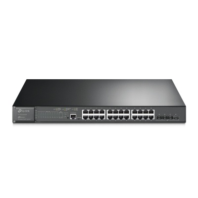 TP-LINK | 24-Port Gigabit and 4-Port 10GE SFP+ L2+ Managed Switch with 24-Port PoE+ | TL-SG3428XMP JetStream | Managed L2+ | Rackmountable