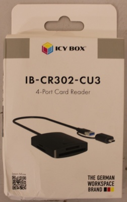 SALE OUT. | Raidsonic 4-in-1 Card Reader with USB 3.2 Gen 1 Type-A + Type-C | IB-CR302-CU3 | DAMAGED PACKAGING