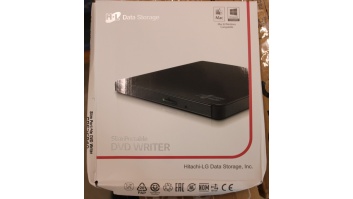 SALE OUT. H.L Data Storage Ultra Slim Portable DVD-Writer | GP57EB40 | Interface USB 2.0 | DVD±R/RW | CD read speed 24 x | CD write speed 24 x | Black | DAMAGED PACKAGING | Desktop/Notebook