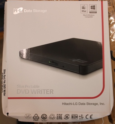 SALE OUT. H.L Data Storage Ultra Slim Portable DVD-Writer | GP57EB40 | Interface USB 2.0 | DVD±R/RW | CD read speed 24 x | CD write speed 24 x | Black | DAMAGED PACKAGING | Desktop/Notebook