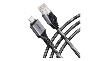 AXAGON ADE-CM20 USB-C 5Gbps - Gigabit Ethernet adapter with integrated CAT6 RJ-45 network cable (2 m), Asix AX88179B