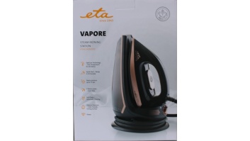 SALE OUT. ETA ETA429090000 Vapore Steam station, 3000 W, Black | ETA Vapore 4290 90000 | Steam Iron | 3000 W | Water tank capacity 1500 ml | Continuous steam 120 g/min | Black | DAMAGED PACKAGING