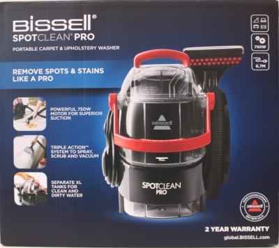 SALE OUT.  | Bissell | Spot Cleaner | SpotClean Pro | Corded operating | Washing function | 750 W | Red/Titanium | 24 month(s) | - V | DAMAGED PACKAGING