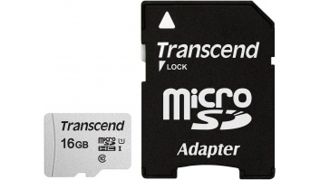 MEMORY MICRO SDHC 16GB W/ADAP/C10 TS16GUSD300S-A TRANSCEND