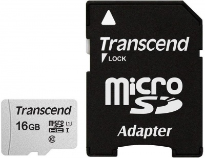 MEMORY MICRO SDHC 16GB W/ADAP/C10 TS16GUSD300S-A TRANSCEND