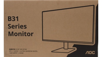SALE OUT. AOC 24B31H 24“ 1920x1080/16:9/300 cd/m²/1 ms/HDMI, DisplayPort, Headphone out | SALE OUT. | AOC | 24B31H | 24 " | IPS | FHD | 16:9 | 120 Hz | 1 ms | 1920 x 1080 pixels | 300 cd/m² | HDMI ports quantity 1 | Black | Warranty 36 month(s) | DAMAGED 