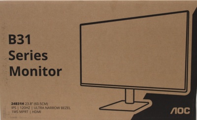 SALE OUT. AOC 24B31H 24“ 1920x1080/16:9/300 cd/m²/1 ms/HDMI, DisplayPort, Headphone out | SALE OUT. | AOC | 24B31H | 24 " | IPS | FHD | 16:9 | 120 Hz | 1 ms | 1920 x 1080 pixels | 300 cd/m² | HDMI ports quantity 1 | Black | Warranty 36 month(s) | DAMAGED 
