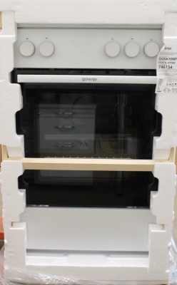 SALE OUT. Gorenje GG5A10WFFM Cooker, Gas hob, Gas oven, Width 50 cm, White | Gorenje GG5A10WFFM | Cooker | Hob type Gas | Oven type Gas | White | Width 50 cm | Depth 59.4 cm | Grilling | UNPACKED | 70 L